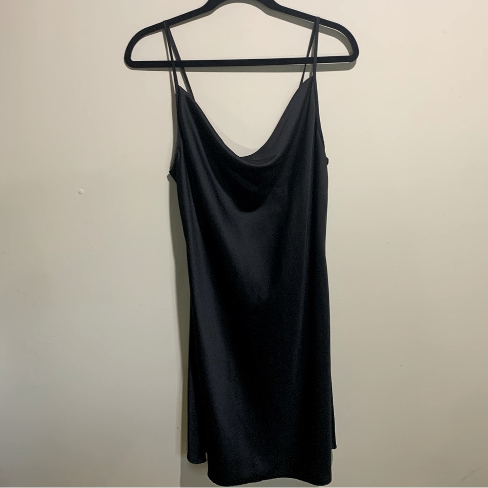 Forever 21 Black Cowl Neck Mini Dress size S
